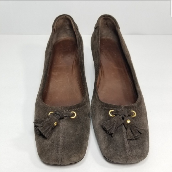 The Original Car Shoe Tassled Suede Wedge By Prada - Picture 3 of 7